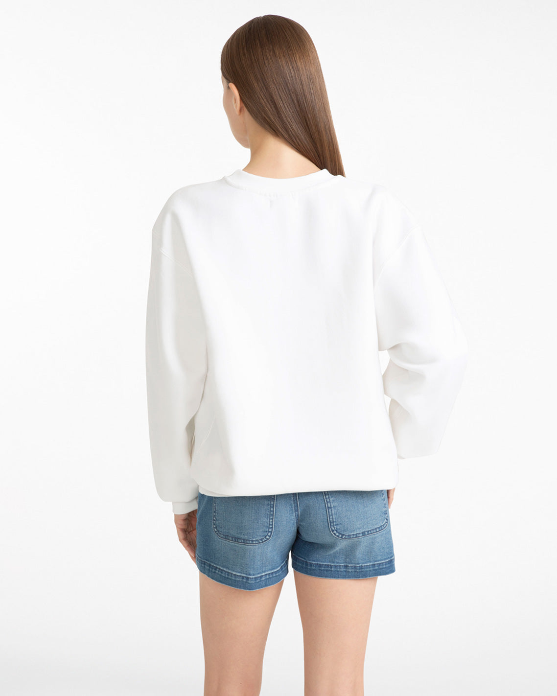 Draper James Multicolor Nashville Crewneck Sweatshirt in Magnolia White Multi