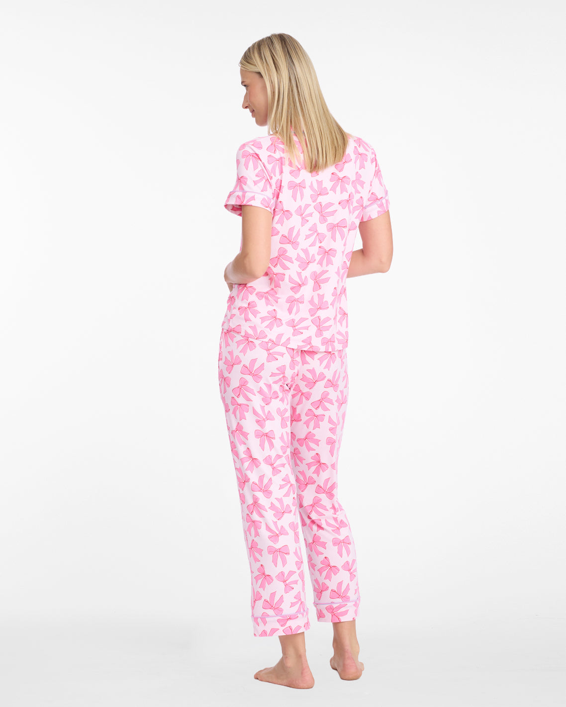 Draper James Be Mine Bow Linda Pajama Set in Be Mine Bow