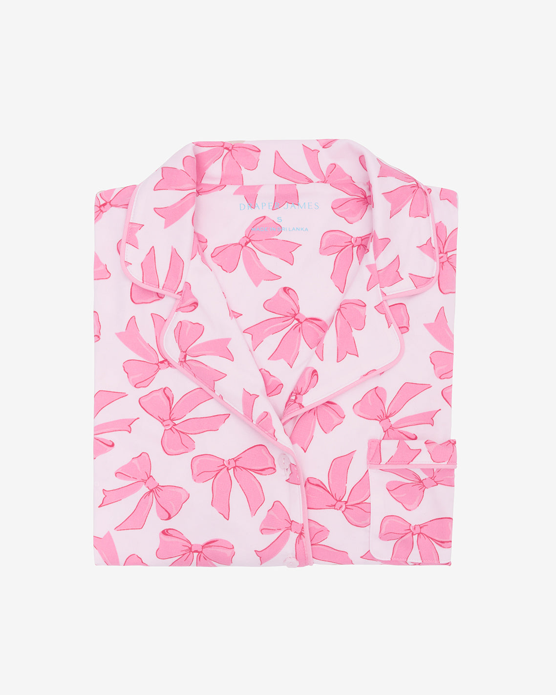 Draper James Be Mine Bow Linda Pajama Set in Be Mine Bow