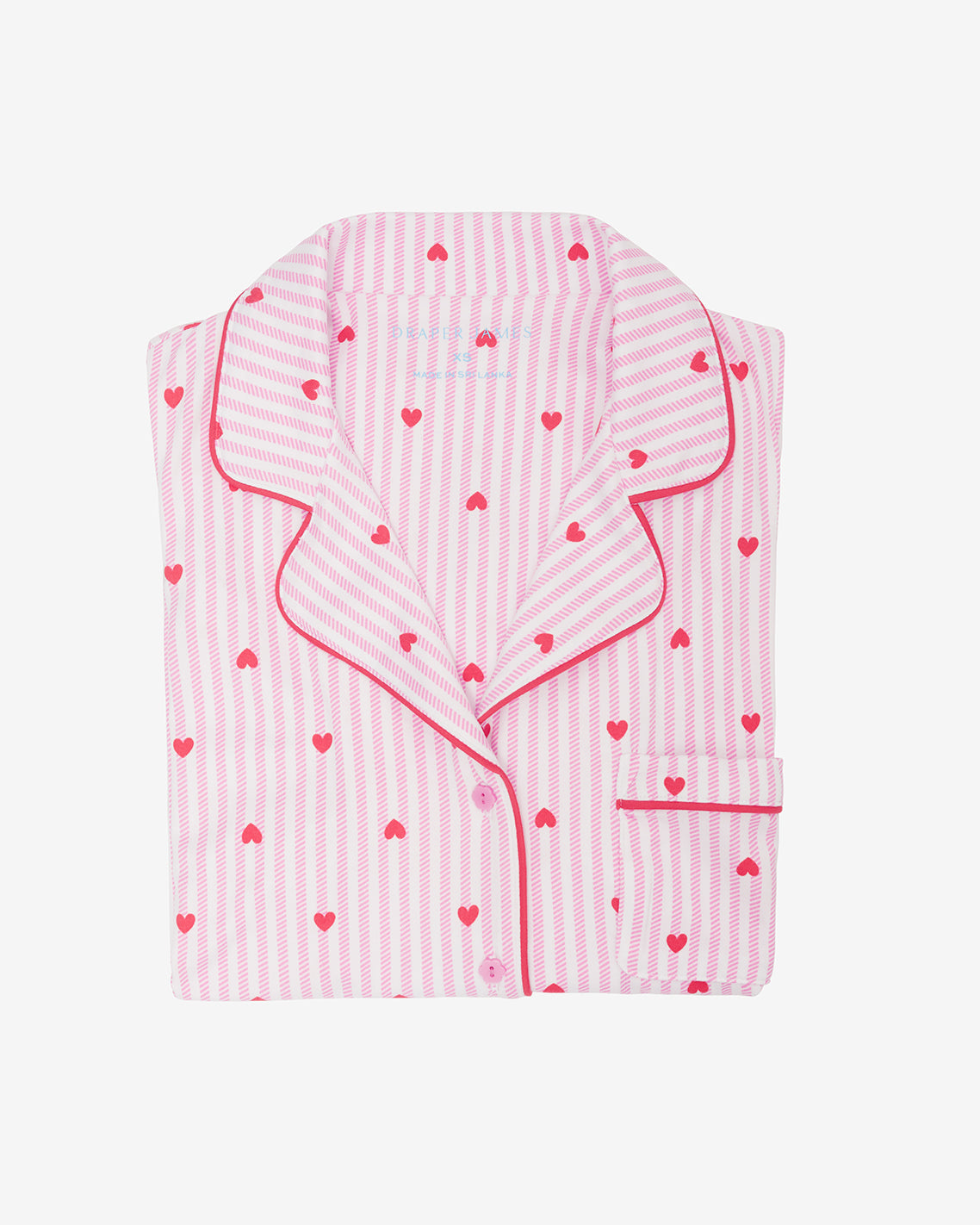 Draper James Sweetheart Stripes Linda Pajama Set in Sweetheart Stripes