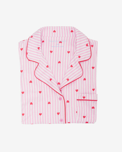 Draper James Sweetheart Stripes Linda Pajama Set in Sweetheart Stripes
