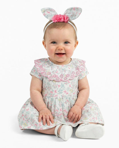 Draper James Multicolor Easter Print Dress with Headband