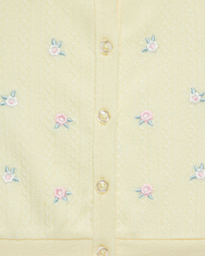 Draper James Yellow Floral Sweater Knit Skirt Set with Bow in Yellow