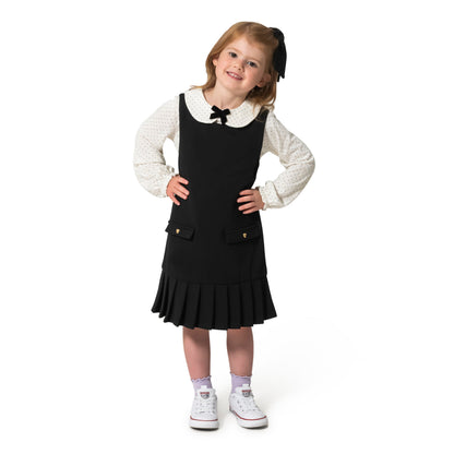 Draper James Belle Meade Black Girls' Dress, Top And Bow Set