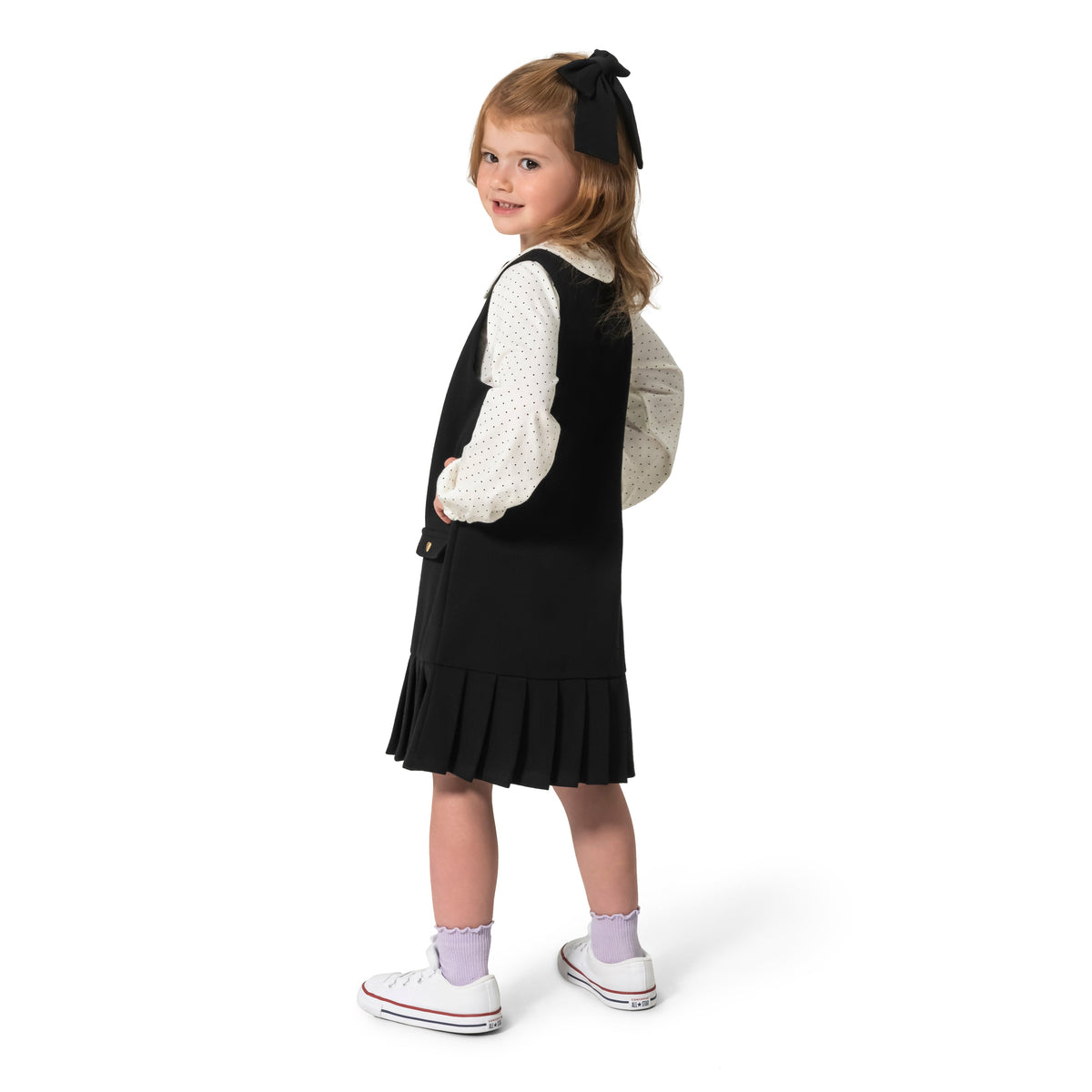 Draper James Belle Meade Black Girls' Dress, Top And Bow Set