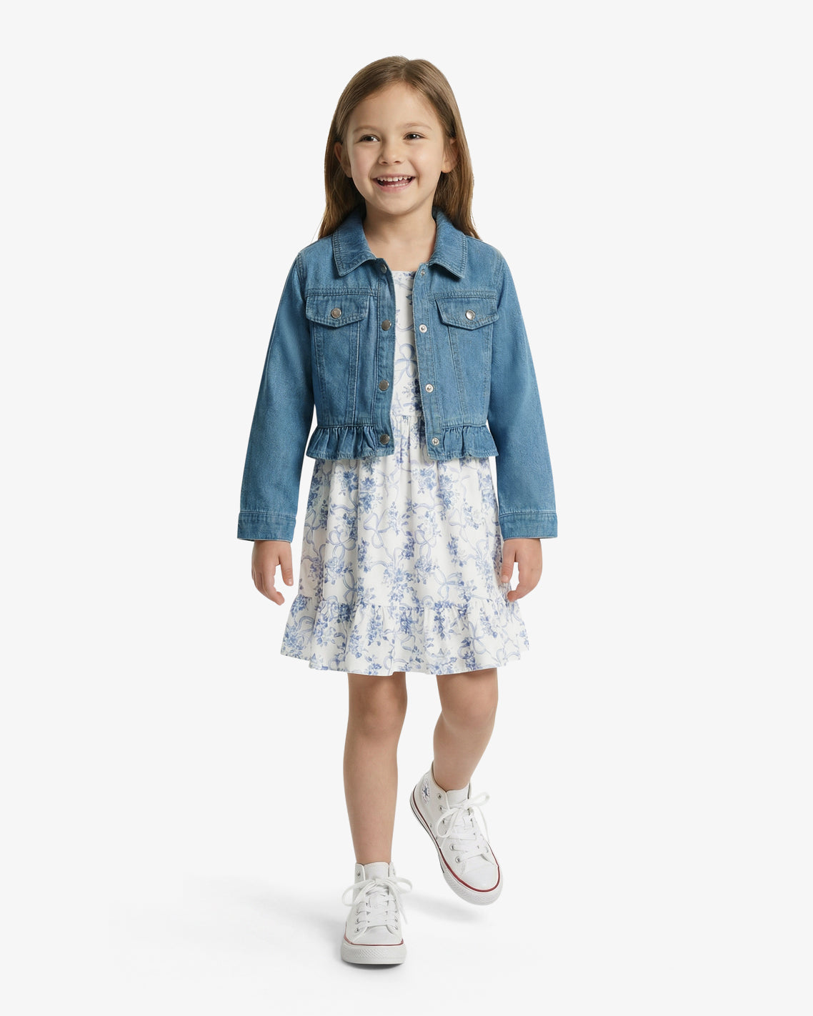 Draper James Blue Denim Jacket Floral Dress Set