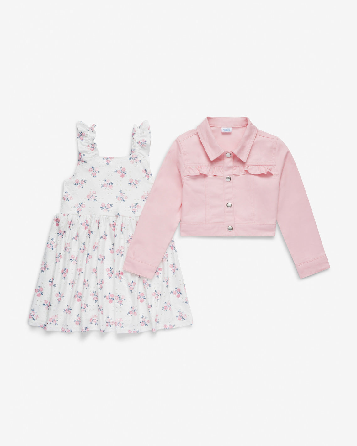 Draper James Pink Multi Jacket Floral Dress Set in Pink