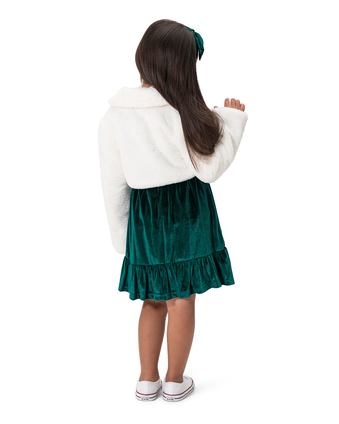 Draper James Green Multi Girls Jacket and Dress Set