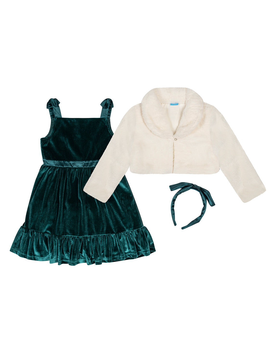 Draper James Green Multi Girls Jacket and Dress Set