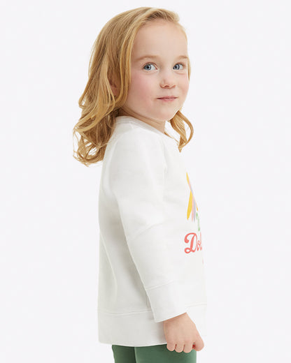 Draper James Magnolia White Kids WWDD Rainbow Sweatshirt