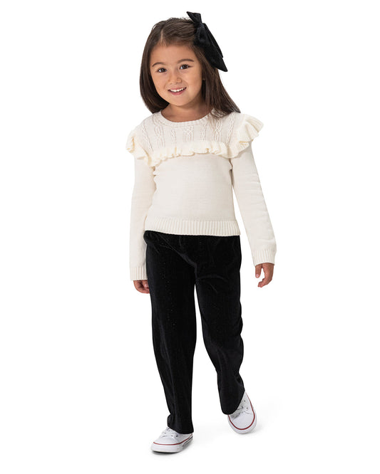 Draper James Magnolia White Multi Girls Sweater and Pant Set