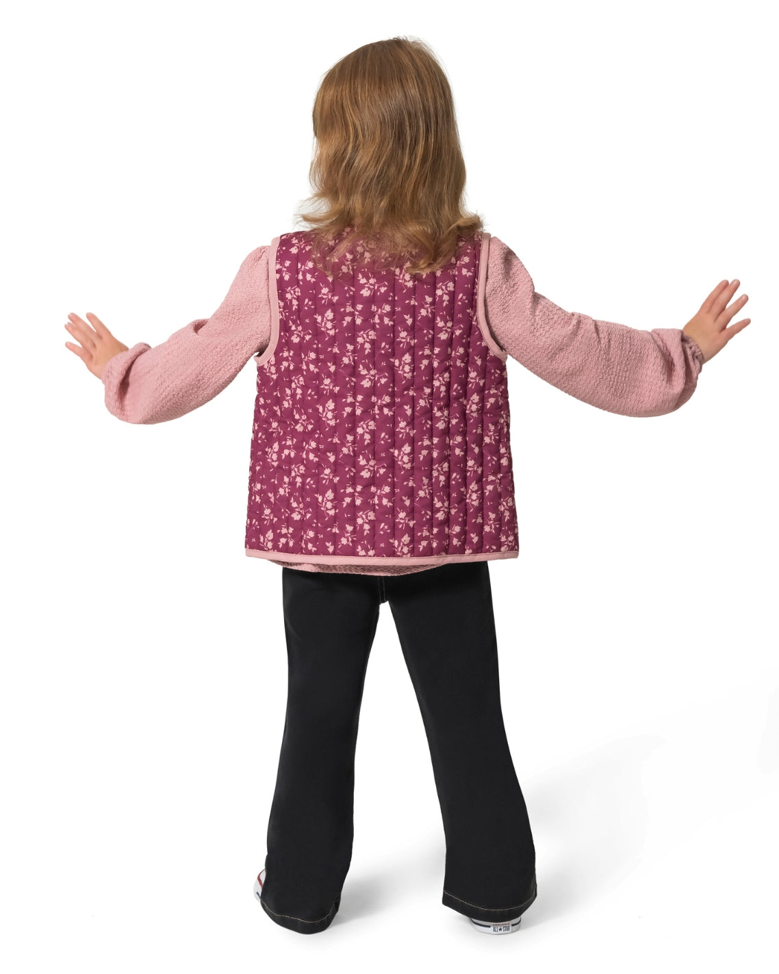 Draper James Pink Multi Girls' Top, Pant And Vest Set