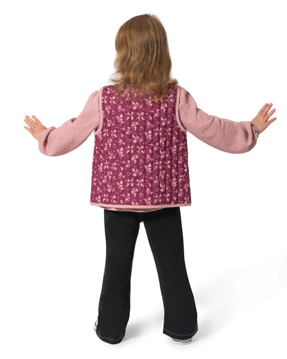 Draper James Pink Multi Girls' Top, Pant And Vest Set