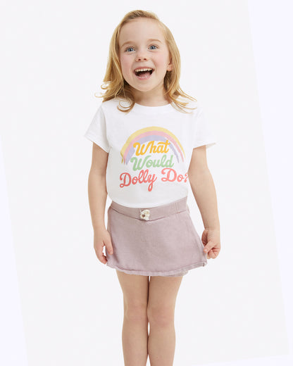 Draper James Magnolia White Kids WWDD Rainbow Tee