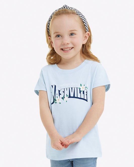 Draper James Draper Blue Kids Greetings From Nash T-Shirt
