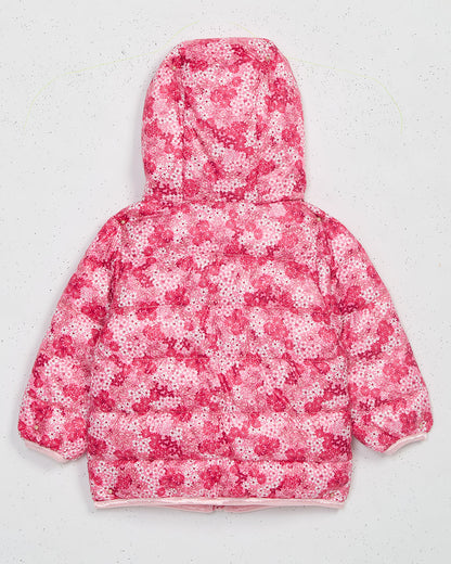 Draper James Pink Girls Zip Up Printed Coat