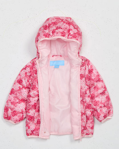 Draper James Pink Girls Zip Up Printed Coat