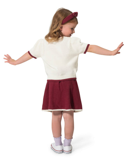 Draper James Raspberry Pink Girls' Top, Skirt And Headband Set