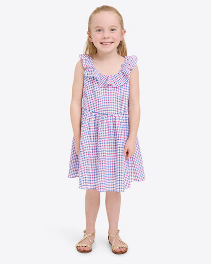 Draper James Stitched Grid Girls Ruffle Dress | Kids Dresses by Draper James