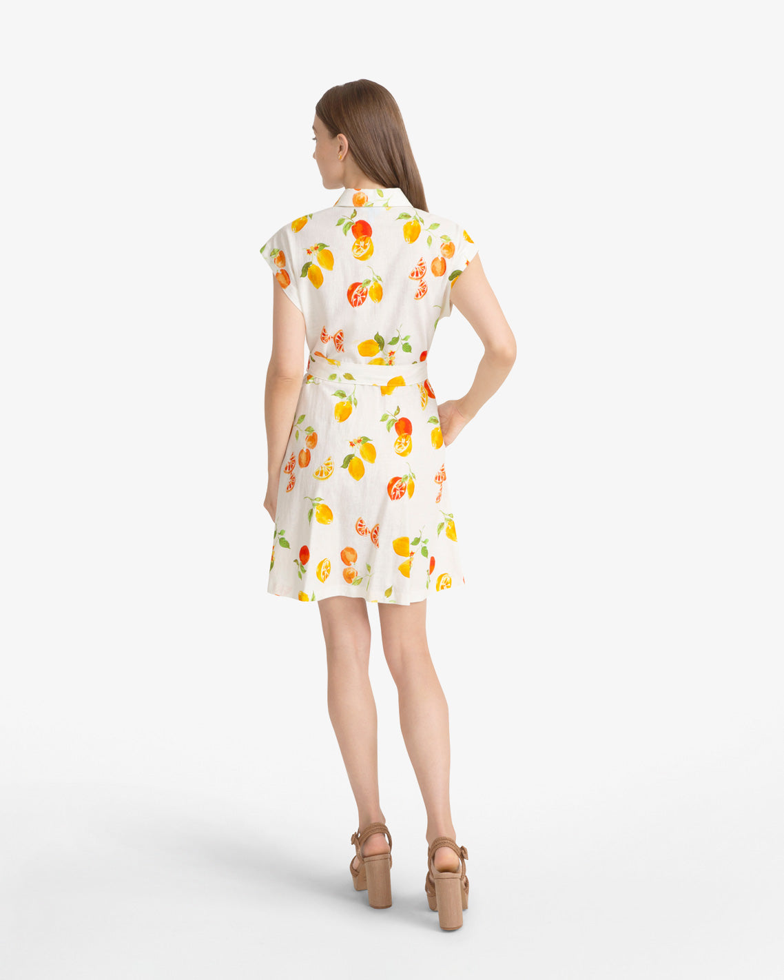 Draper James Magnolia White Multi Trisha Citrus Print Dress