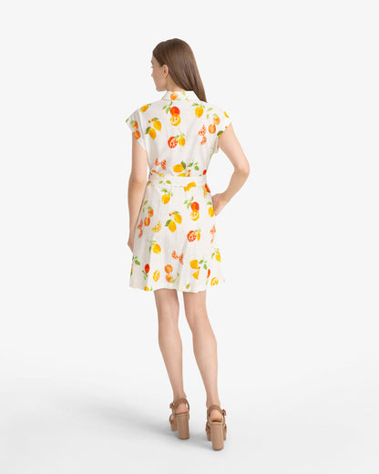 Draper James Magnolia White Multi Trisha Citrus Print Dress