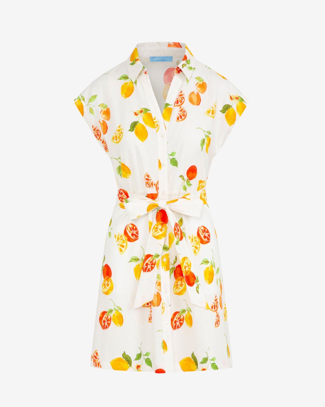 Draper James Magnolia White Multi Trisha Citrus Print Dress
