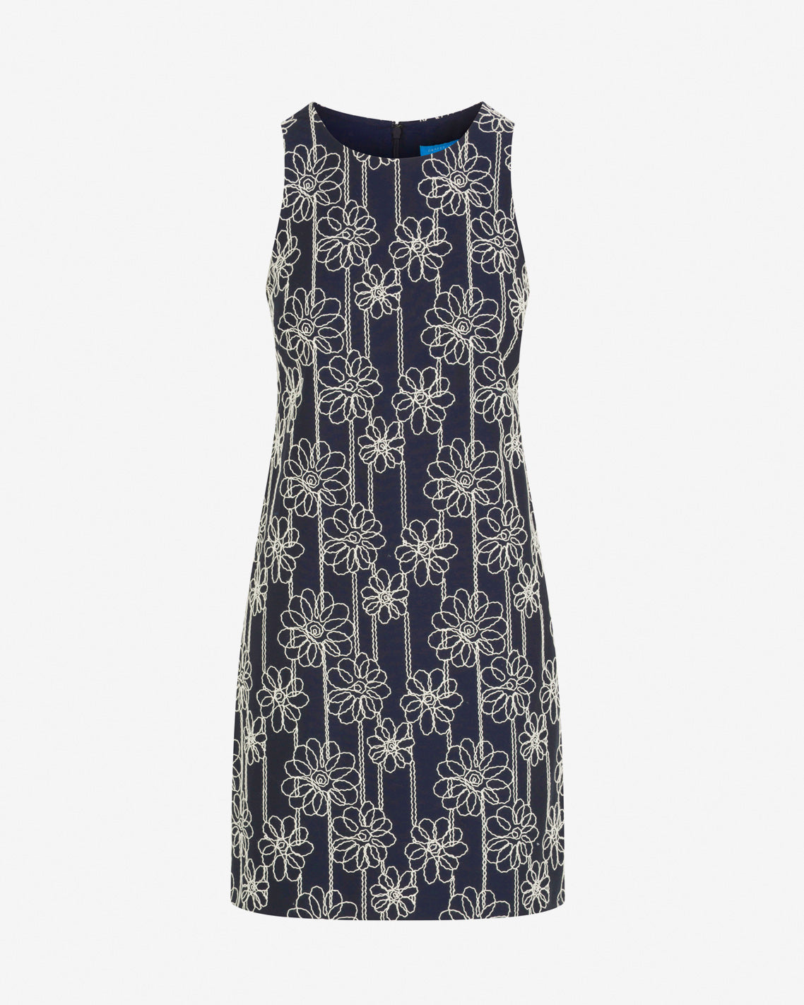 Draper James Nassau Navy Multi Priscilla Sleeveless Dress in Embroidery
