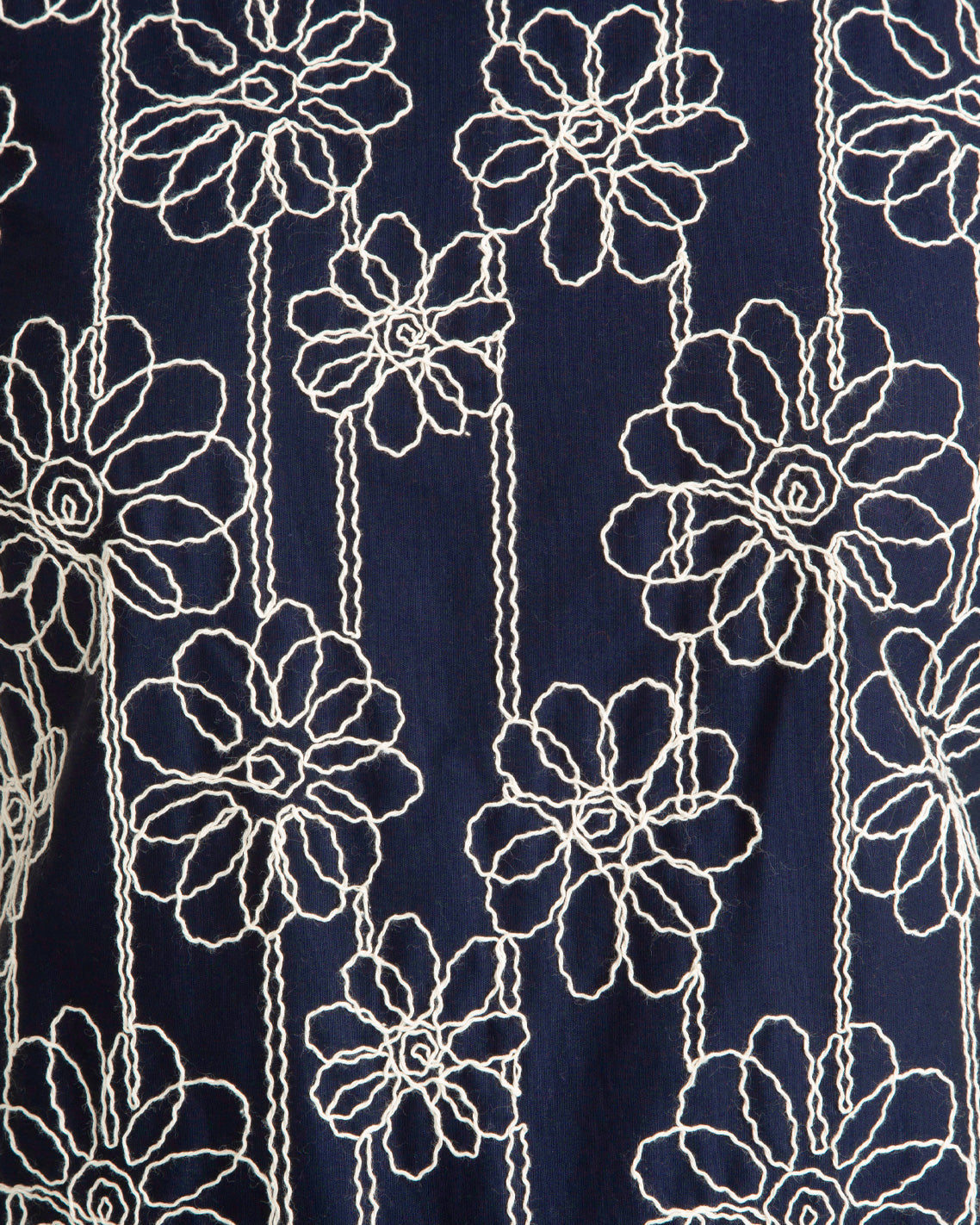 Draper James Nassau Navy Multi Priscilla Sleeveless Dress in Embroidery