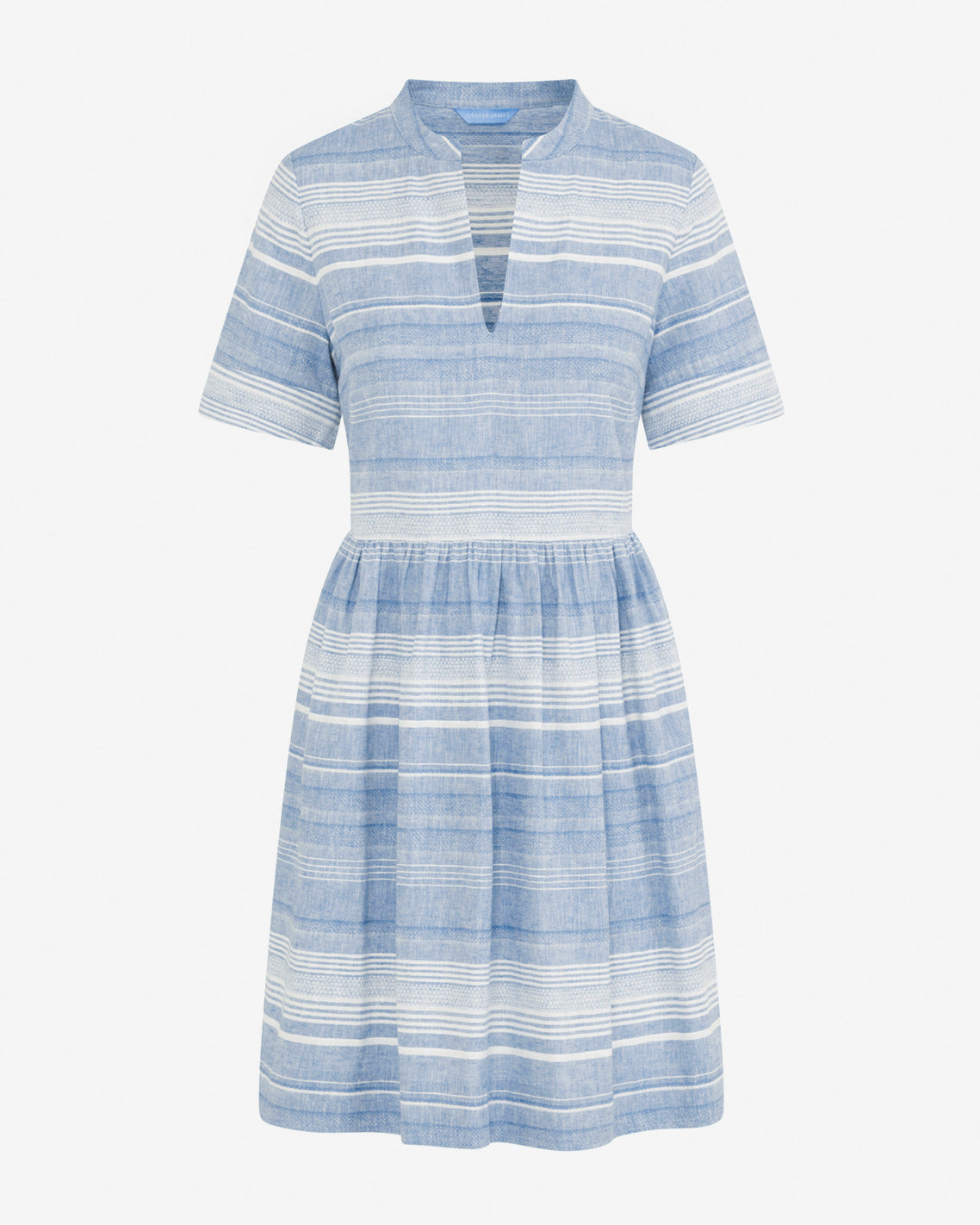 Draper James Blue Multi Simone Mini Dress in Stripe
