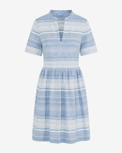 Draper James Blue Multi Simone Mini Dress in Stripe