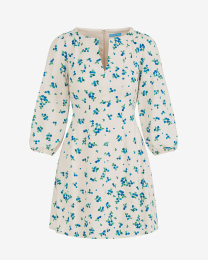Draper James Blue Multi Shiloh Long Sleeve Dress