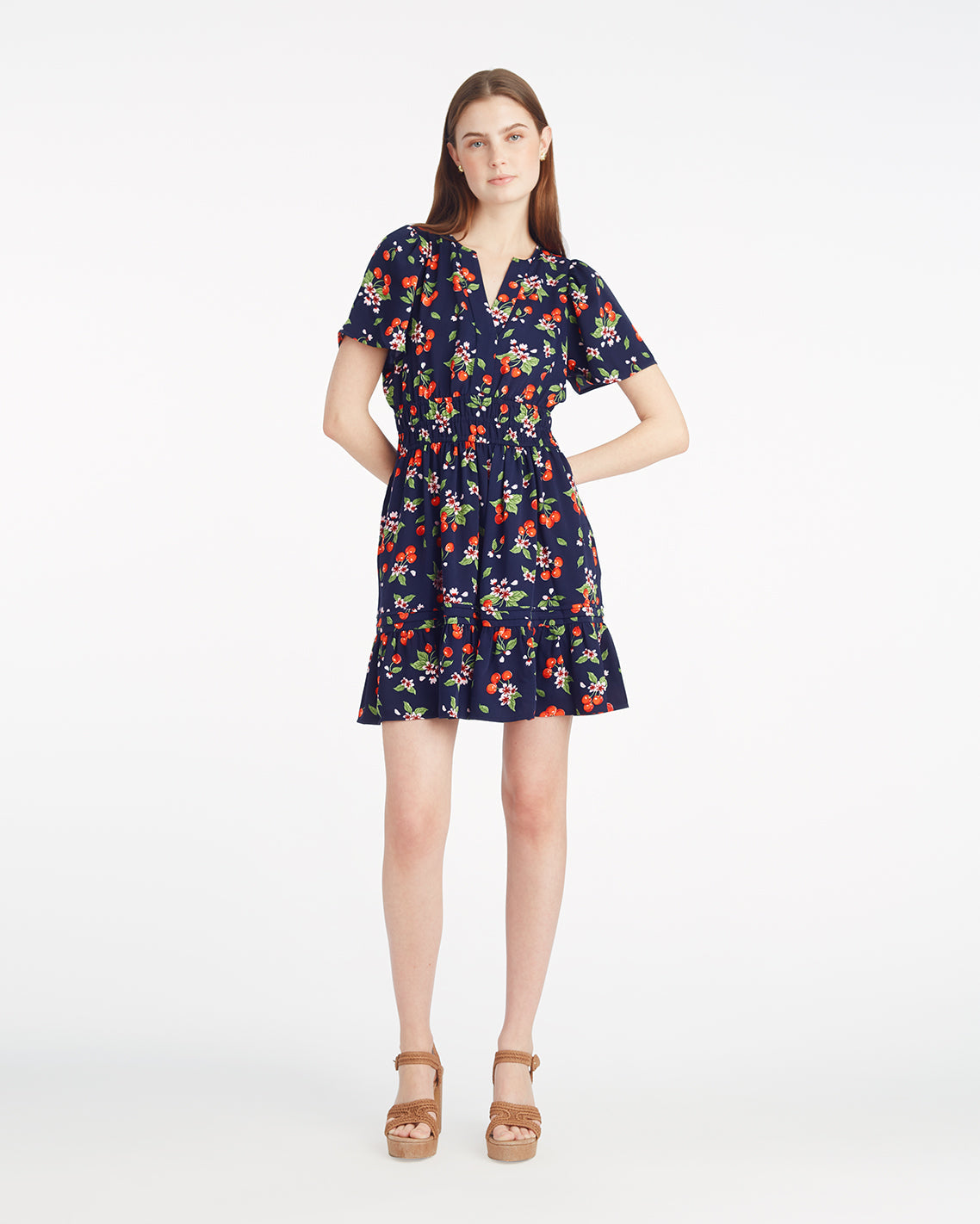 Draper James Cherry Blossom Wilson Mini Dress in Cherry Blossom