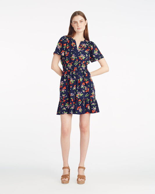 Draper James Cherry Blossom Wilson Mini Dress in Cherry Blossom