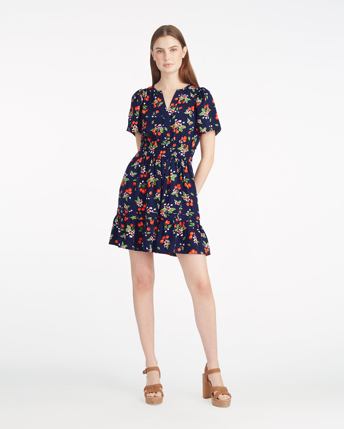 Draper James Cherry Blossom Wilson Mini Dress in Cherry Blossom