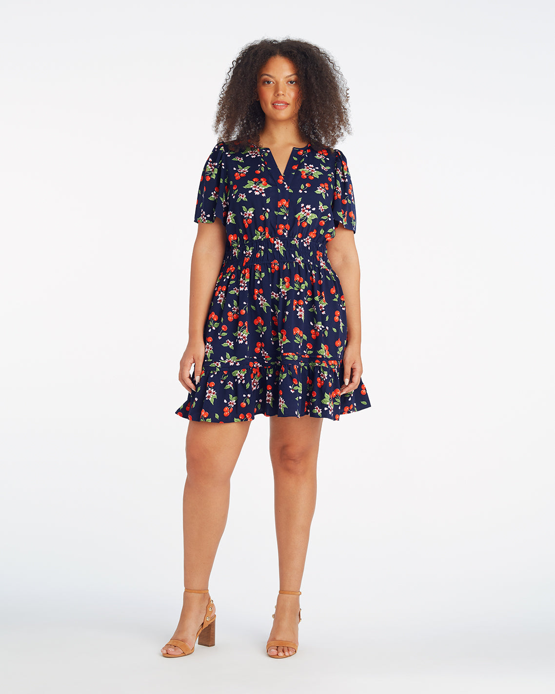 Draper James Cherry Blossom Wilson Mini Dress in Cherry Blossom