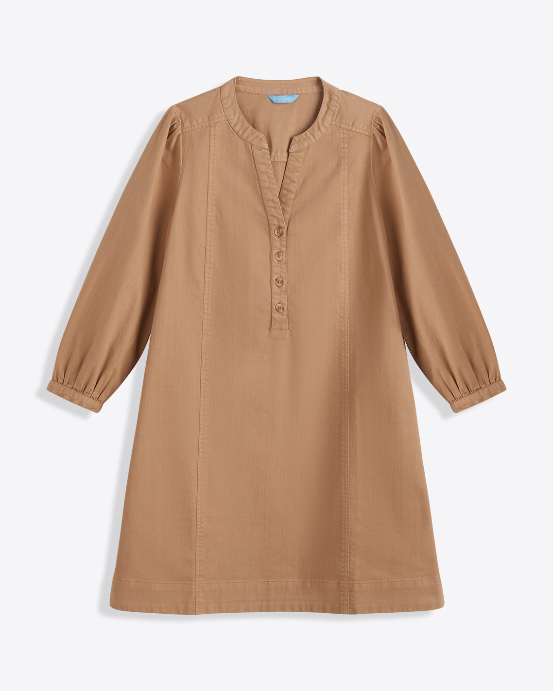 Draper James Brown Felicity Popover Shift Dress in Croissant