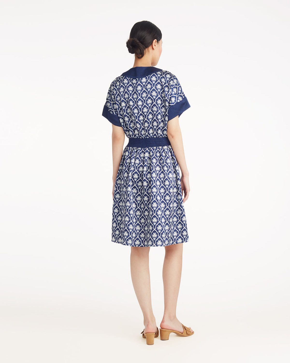 Draper James Clover Field Colleen Short Sleeve Wrap Dress in Clover Field