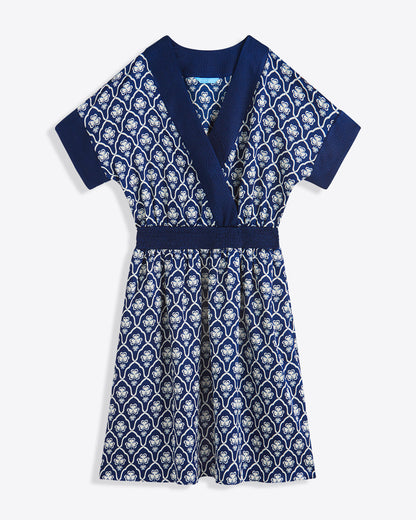 Draper James Clover Field Colleen Short Sleeve Wrap Dress in Clover Field