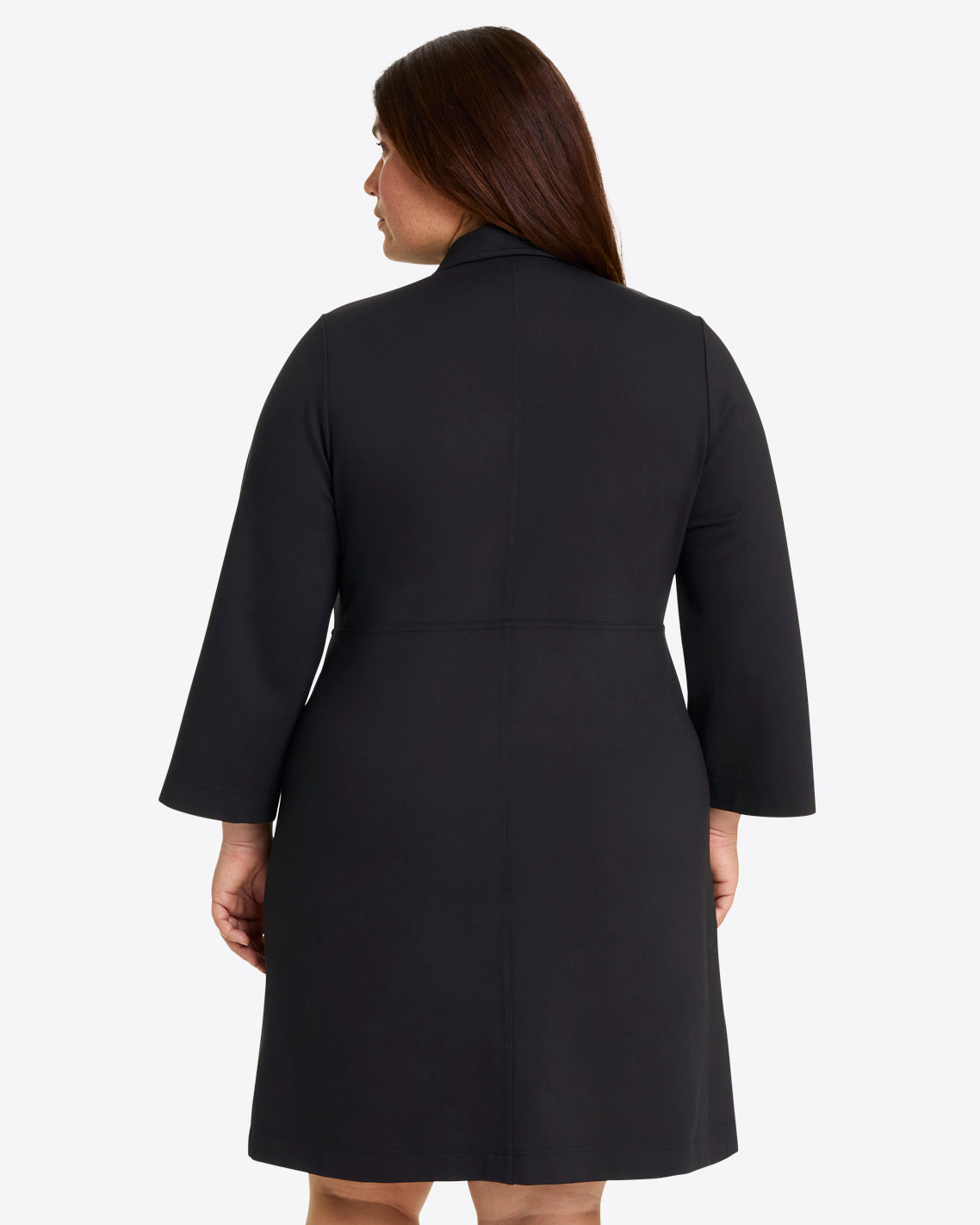 Draper James Belle Meade Black Lyla Shirtdress in Ponte