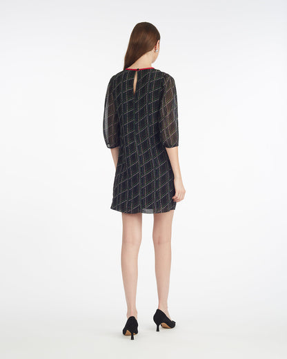 Draper James Dainty Check Ava Mini Dress in Dainty Check