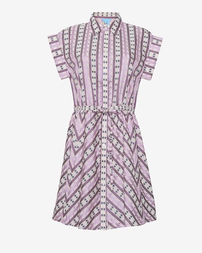 Draper James Dotted Stripes Jacquard Phoebe Mini Shirtdress in Dotted Stripes Jacquard