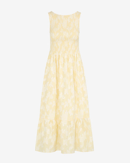 Draper James Yellow Wren Dress in Fil Coupe