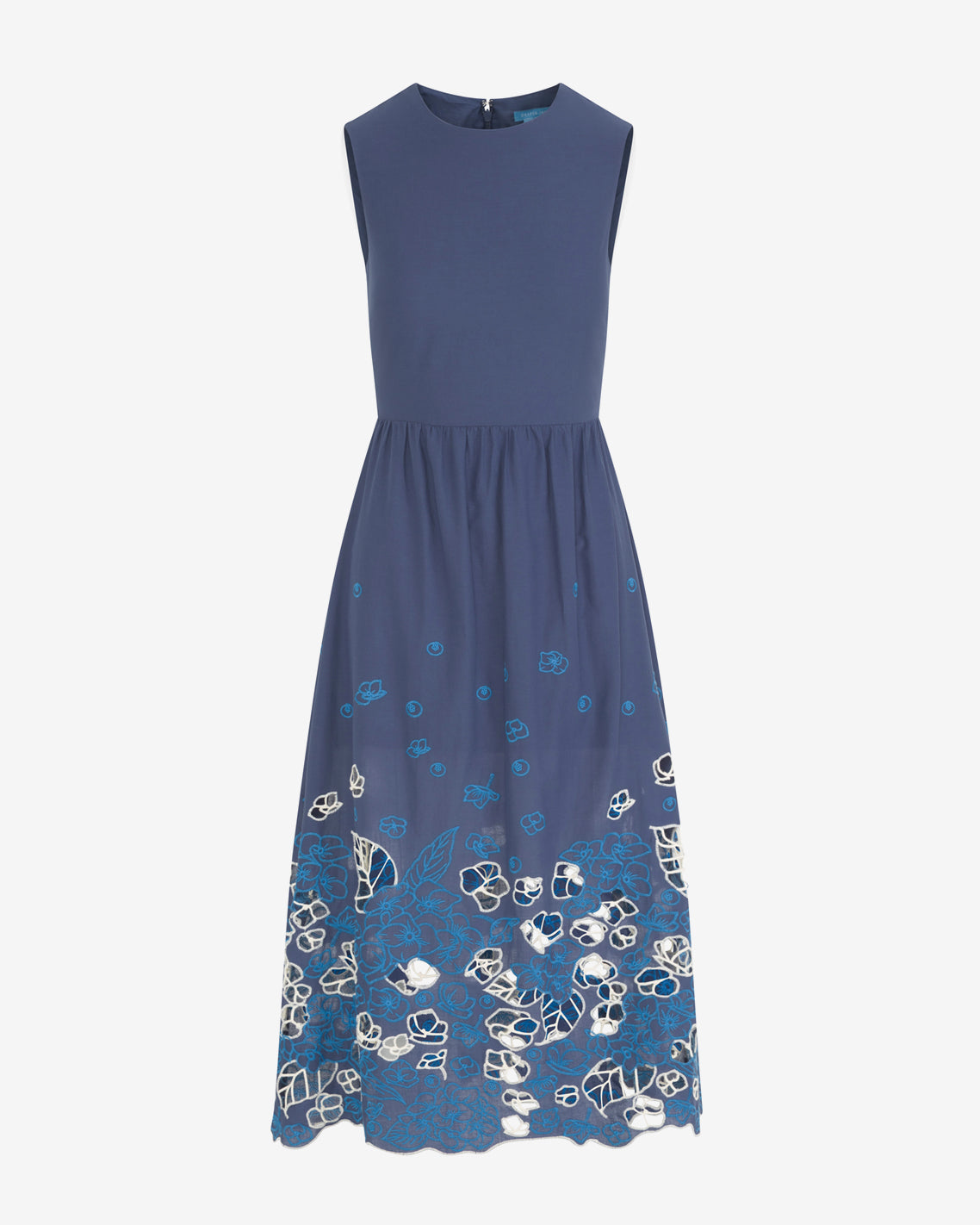Draper James Blue Multi Palmer Dress in Embroidery