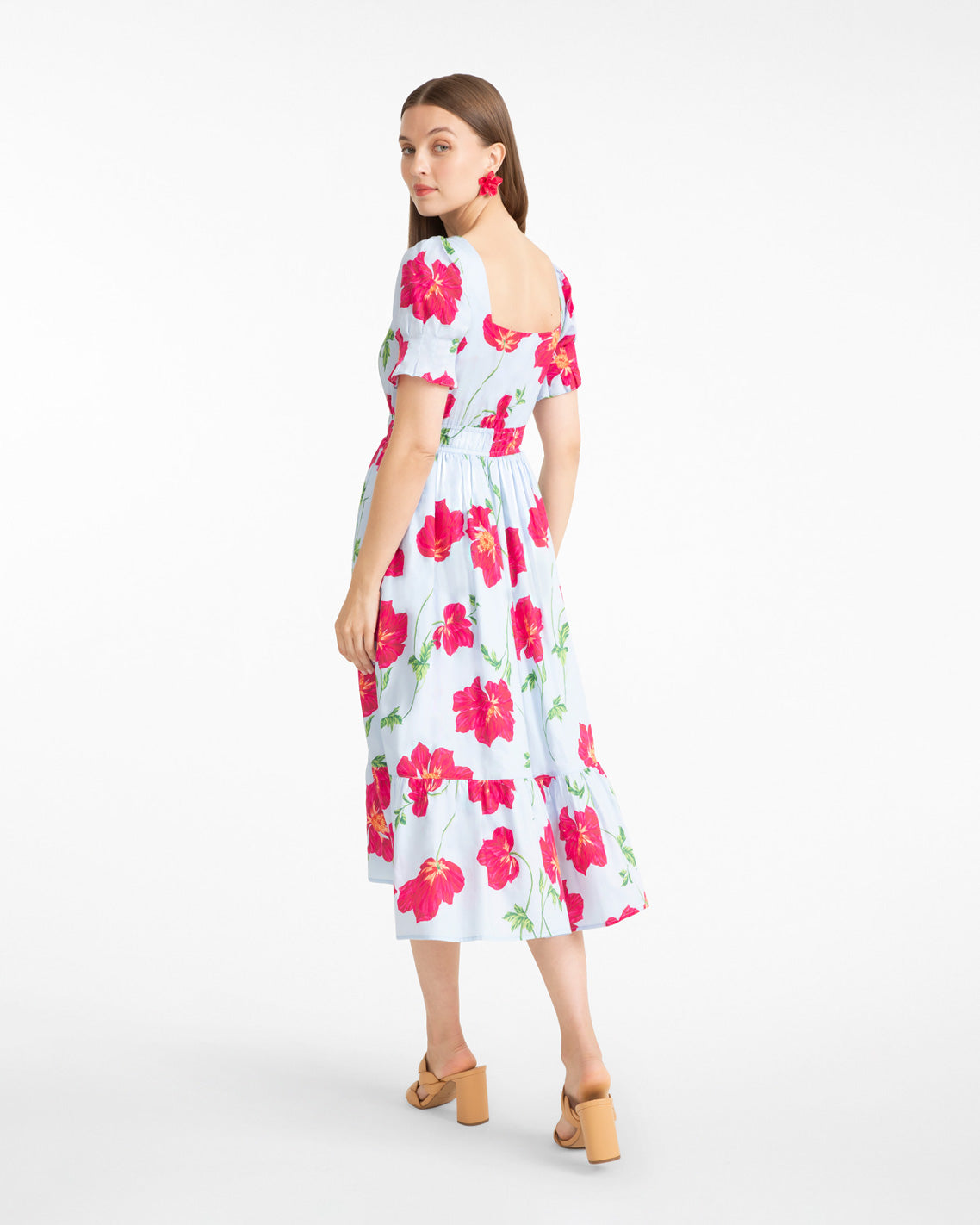 Draper James Blue Multi Elodie Midi Dress | Women's Midi Dresses by Draper James