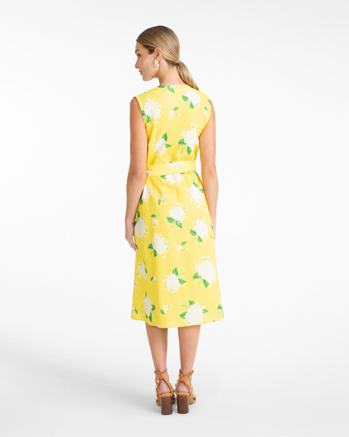 Draper James Yellow Benson Midi Dress in Floral