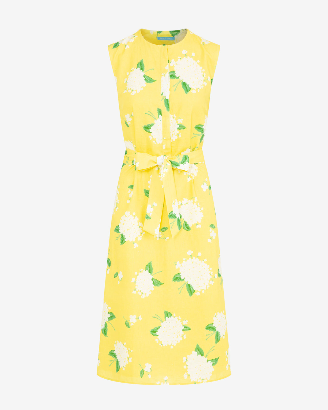 Draper James Yellow Benson Midi Dress in Floral