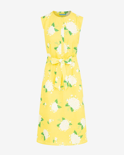Draper James Yellow Benson Midi Dress in Floral