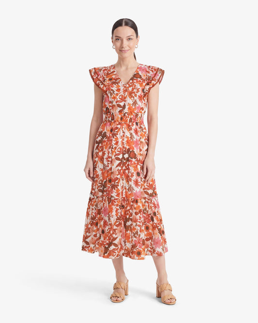 Draper James Botanical Garden Meg Midi Dress in Botanical Garden
