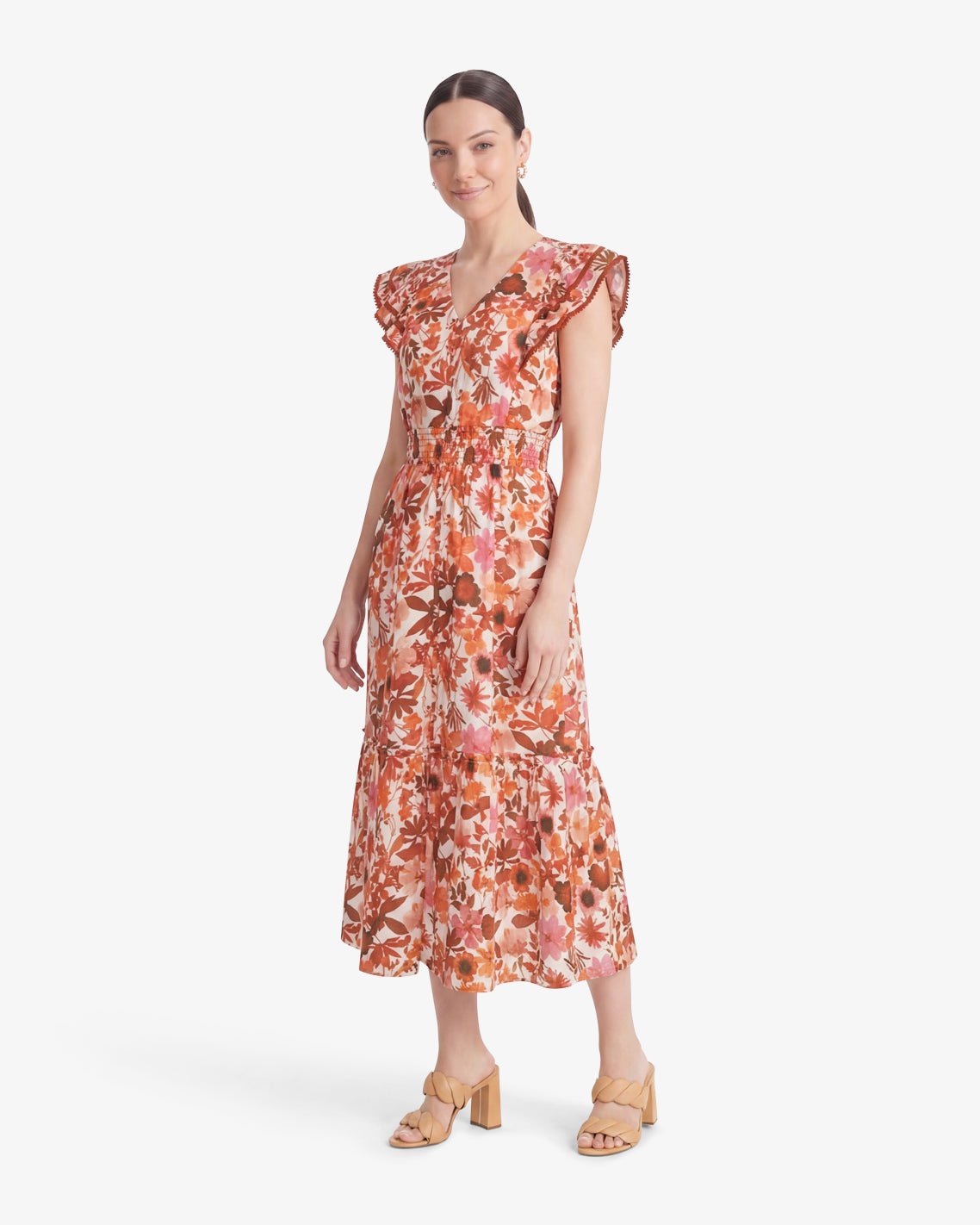Draper James Botanical Garden Meg Midi Dress in Botanical Garden