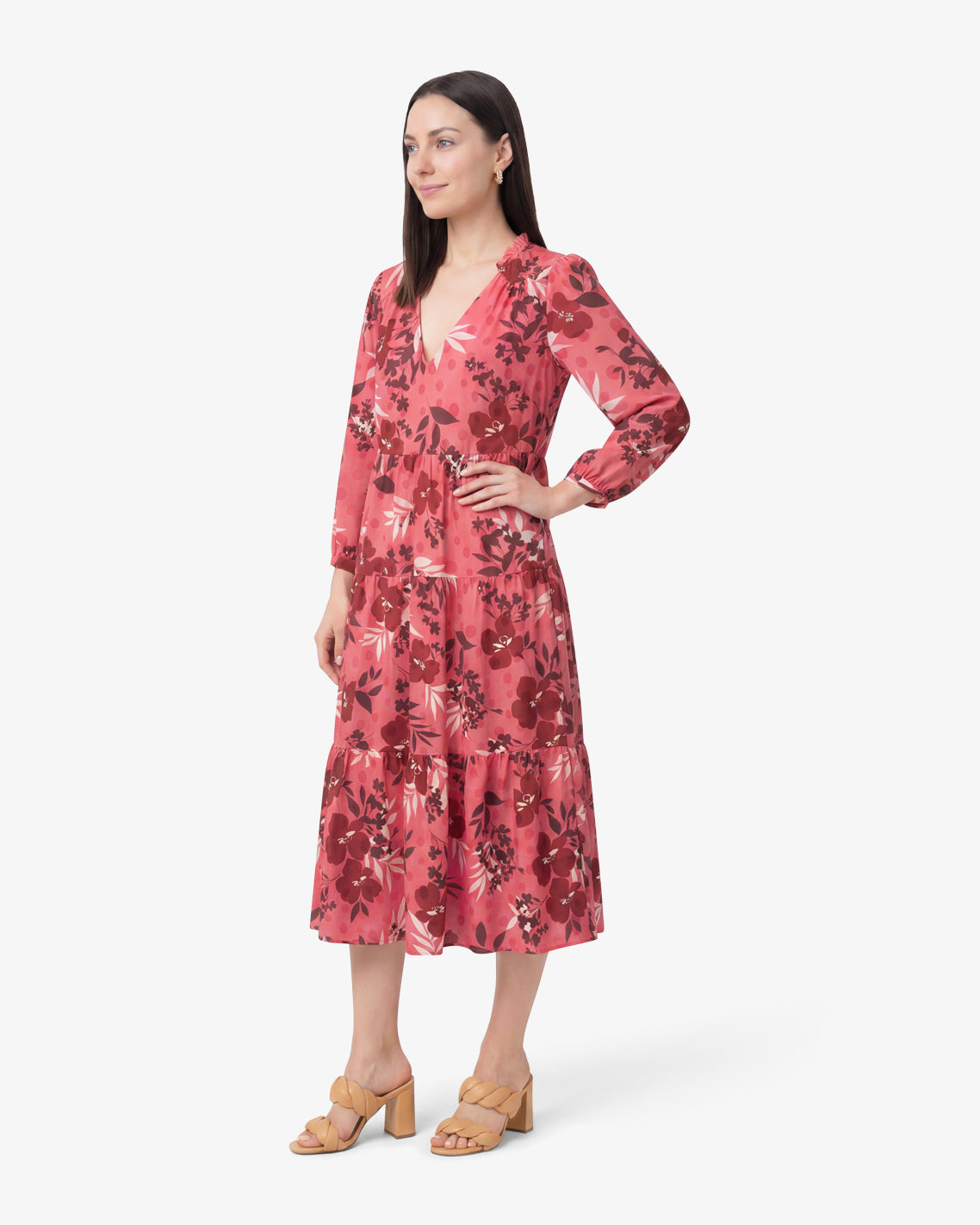 Draper James Spring Floral Katie Midi Dress in Spring Floral